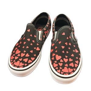 Vans Classic Slip On Valentines hrt Blkcngrd size 6 Men/ 7.5 Women